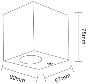 Vonkajšie nástenné svietidlo BOSTON 1xGU10/10W/230V IP44