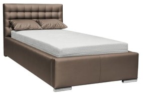 Kontinentálna posteľ Fokker Mini, Rozmer postele: 90x200, Dostupné poťahy: ekokoža Soft 011 (čierna)
