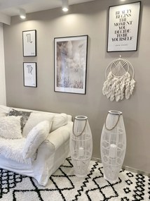 Behúň BERBER SAFI, biely, strapce