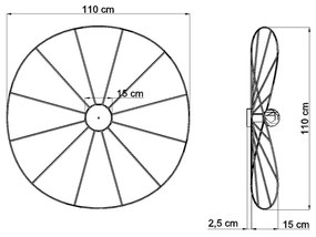 ESKOLA 110 Stropné/nástenné svetlo, čierna TH.014CZ - Sollux