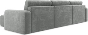 Sivá ženilková rozkladacia/s úložným priestorom rohová pohovka (do tvaru "U") Kona – Makamii
