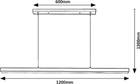 Brilagi - Závesný LED luster na lanku AXIS LED/30W/230V 120 cm čierny