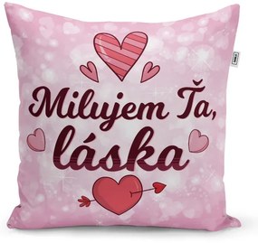 Sablio Vankúš Milujem ťa, láska: 40x40 cm