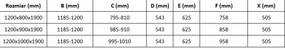 Mexen Omega, 3-stenný sprchovací kút s posuvnými dverami 120 (dvere) x 90 (stena) cm, 8mm číre sklo, chrómový profil, 825-120-090-01-00-3S