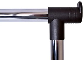 Vešiakový stojan na kolieskach RUFO čierny