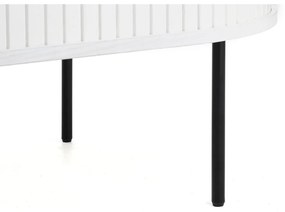 Biely konferenčný stolík v dekore duba 60x120 cm Nola – Unique Furniture