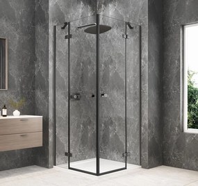 Polysan Polysan, GLOBE GUN METAL štvorcová sprchová zástena 1000x1000mm, rohový vstup, číre sklo, GB5010GM