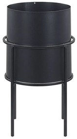 Stojanový kvetináč kovový 16 x 16 x 28 cm čierny MILEA Beliani