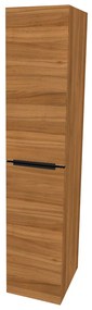 Mereo, Mereo Mailo, kúpeľňová skrinka vysoká 170 cm, čierne madlo, Multidecor, Orech Dijon prírodný, MER-CN594LPBODP1
