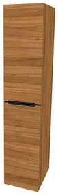 Mereo, Mereo Mailo, kúpeľňová skrinka vysoká 170 cm, čierne madlo, Multidecor, Orech Dijon prírodný, MER-CN594LPBODP1