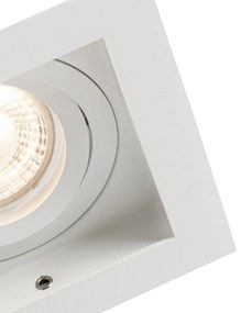 Sada 6 ks Moderné zápustné bodové svietidlo biele nastaviteľné - Carree