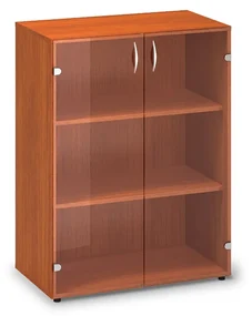 Stredná sklenená skriňa ProOffice 80 x 45,8 x 106,3 cm, čerešňa