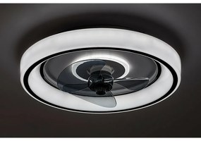Rabalux 71009 stropný ventilátor s LED svetlom Horacio, čierna