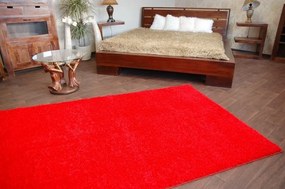 Kusový koberec SHAGGY Izebelie 5 cm červený