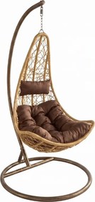 Žlté závesné kreslo AMAZONIA so stojanom