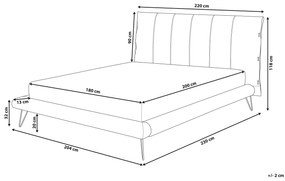 Biela posteľ z umelej kože 180 x 200 cm  BETIN Beliani