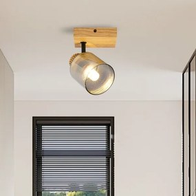 Brilagi - Nástenné bodové svietidlo HYGGE 1xE14/15W/230V kaučukovník/dymová