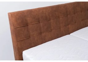 Čalúnená posteľ s úložným priestorom bez matraca VIOLET 160x200 cm koniakovo hnedá