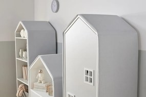 Detská skriňa domček 126 cm - šedá