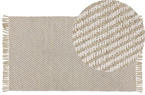 Jutový koberec 80 x 150 cm béžový ALADAG Beliani
