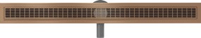 Mexen Flat 360°, lineárny podlahový žľab 80 cm, medená matná, 1C33080-40