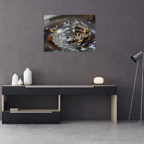 Sklenený obraz náramku z kvapiek vody (70x50 cm)