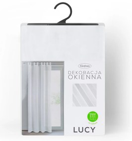 ZÁCLONA NA PÚTKACH LUCY 140X250 CM BIELA