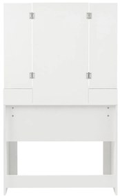 InternetovaZahrada - Toaletný stolík Marla s trojitým zrkadlom v bielej farbe