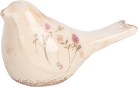 Keramická dekorácia vtáčik s kvietkami Floral Cartoon S - 16*7*9 cm