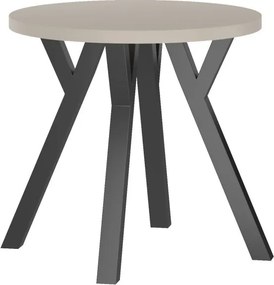 Vintino Jedálenský stôl ARDEN 80 cm – kašmír / čierna oceľ
