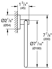 Grohe Essentials - Držiak na uterák, Hard Graphite 40365A01