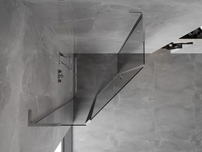 Mexen Mist L, päťuholníkový sprchový kút s krídlovými dverami, 80 x 80 cm, 8mm číre sklo, chrómový profil, 8A8L-080-080-01-00