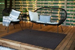 Šnúrkový koberec SIZAL TIMO 6272 outdoor čierny