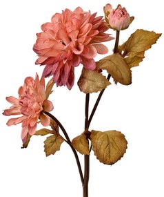 Dekorácia ružová umelá kvetina chryzantéma - 10*10*66 cm