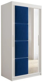 Skriňa Tapi 100 Biely/Modrá