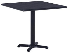 Záhradný stôl čierny 80x80x75 cm