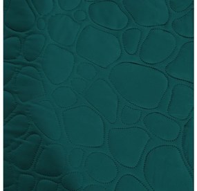Tyrkysový prehoz na posteľ so vzorom STONE 200x220 cm