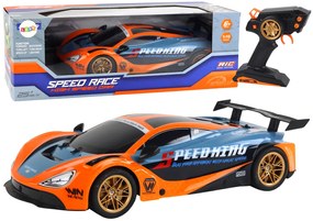 Lean Toys Veľké športové auto na diaľkové ovládanie 1:10 - oranžové