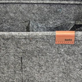 Kela Úložný kôš s ušami Fay, 35 x 25 cm, tm. sivá