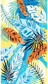 Plážové pončo SUMMER FRESH modro-žlté 80x145 cm