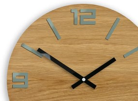 Nástenné hodiny Arabic Wood hnedo-šedé