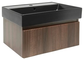 Kúpeľňová skrinka s umývadlom SAT Evolution 78x30x44,8 cm matný orech SATEVO80NAU2B
