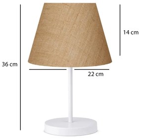 Stolná lampa AYD 1xE27/40W/230V hnedá/biela