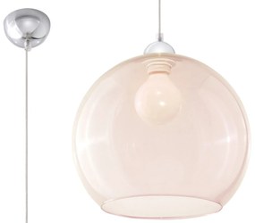 SOLLUX LIGHTING Závesné osvetlenie BALL, 1x E27, 60W, 30cm, guľaté, šampaň