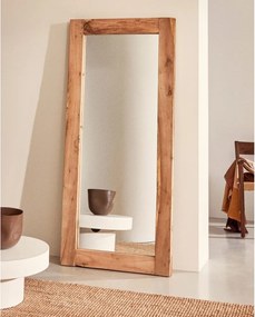 Nástenné zrkadlo s dreveným rámom 80x180 cm Maden – Kave Home