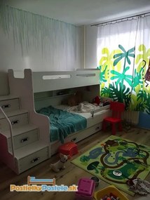 Poschodová posteľ MAX 3 rozšírená 200x120 biela - biela