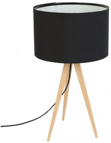 Čierna stolová lampa Zuiver Tripod Wood