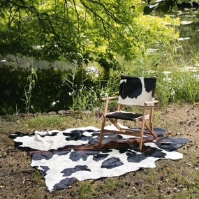 3 farebný koberec hovädzej kože Bos Taurus biela, čierna, hnedá - 180*250*0,3cm