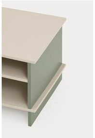 Zeleno-krémový nočný stolík s poličkami Inari – Teulat