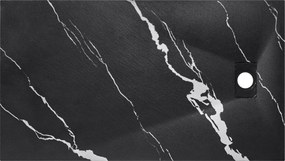 Besco Obdĺžniková sprchová vanička z SMC kompozitu VEXO MARBLE BLACK R 100x80 (120x80, 120-180x90) BESCO-Rozmery: 100x80